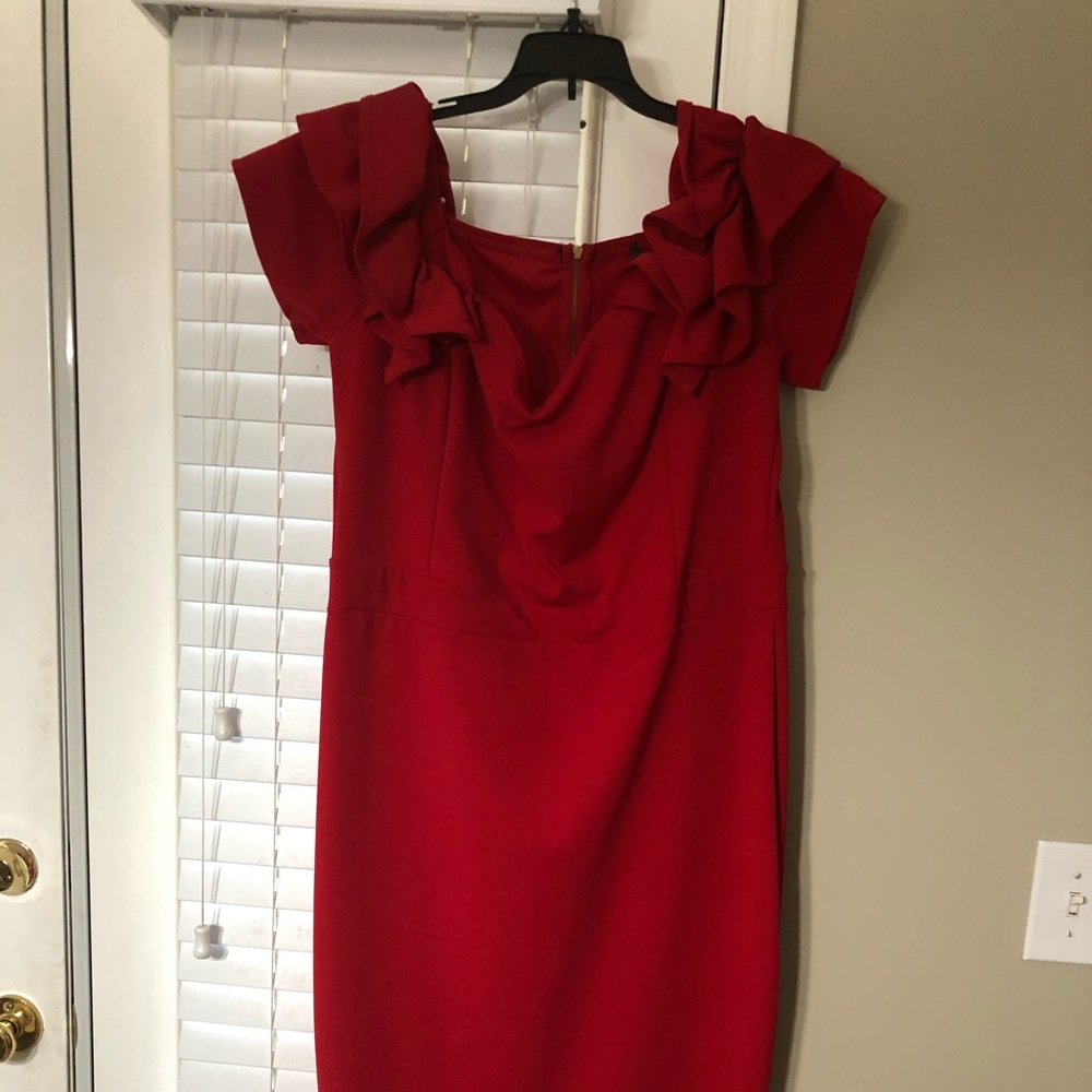 Beautiful red, sexy, and elegant cocktail dress